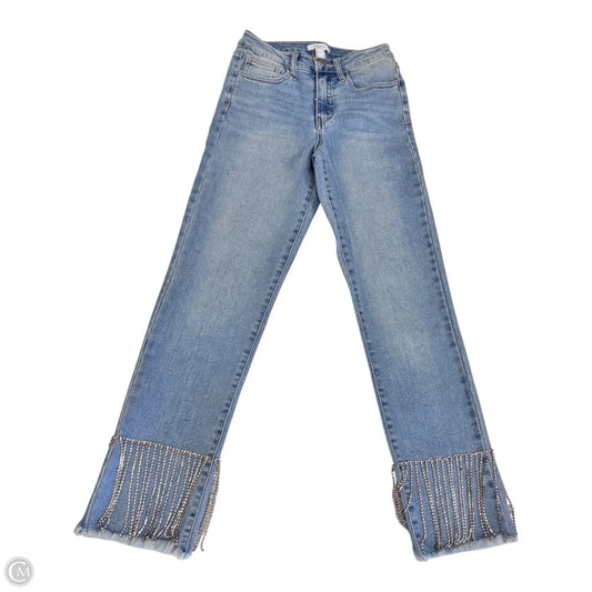 Jeans Straight By Forever 21 In Blue Denim, Size: 0