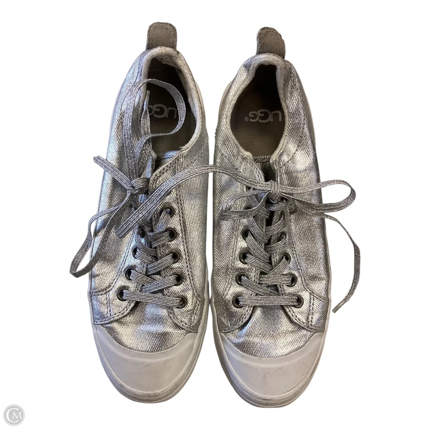 Shoes Designer By Ugg In Silver, Size: 6.5