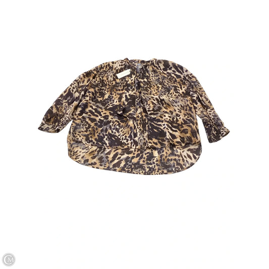Top Long Sleeve By Pilcro In Animal Print, Size: S