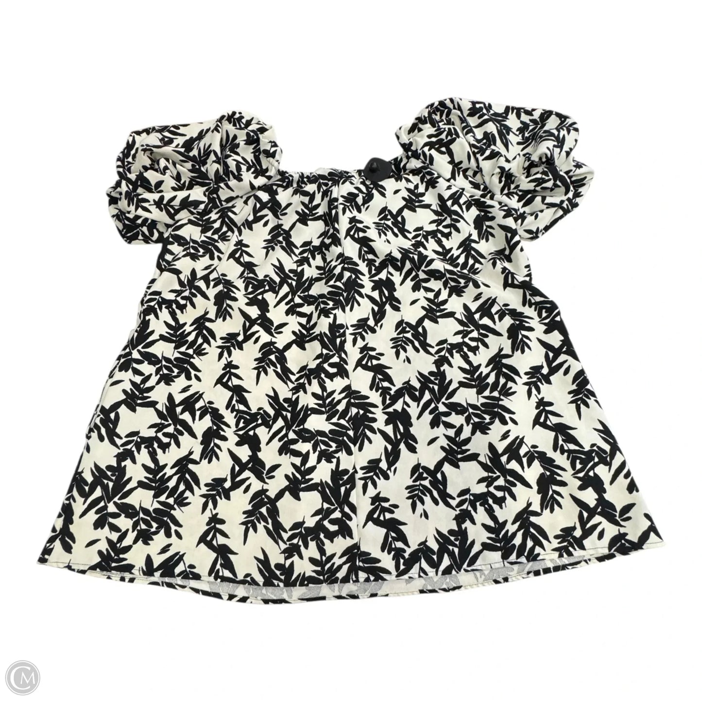 Tunic Short Sleeve By Bucketlist In Black & White, Size: M