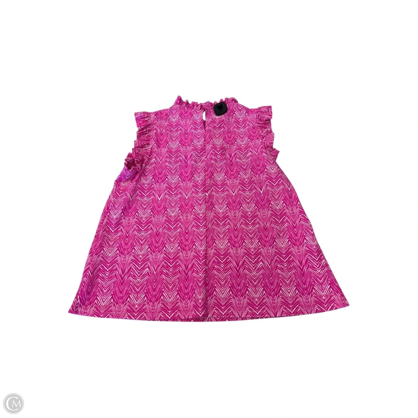 Top Sleeveless By Jude Connally In Pink & White, Size: L