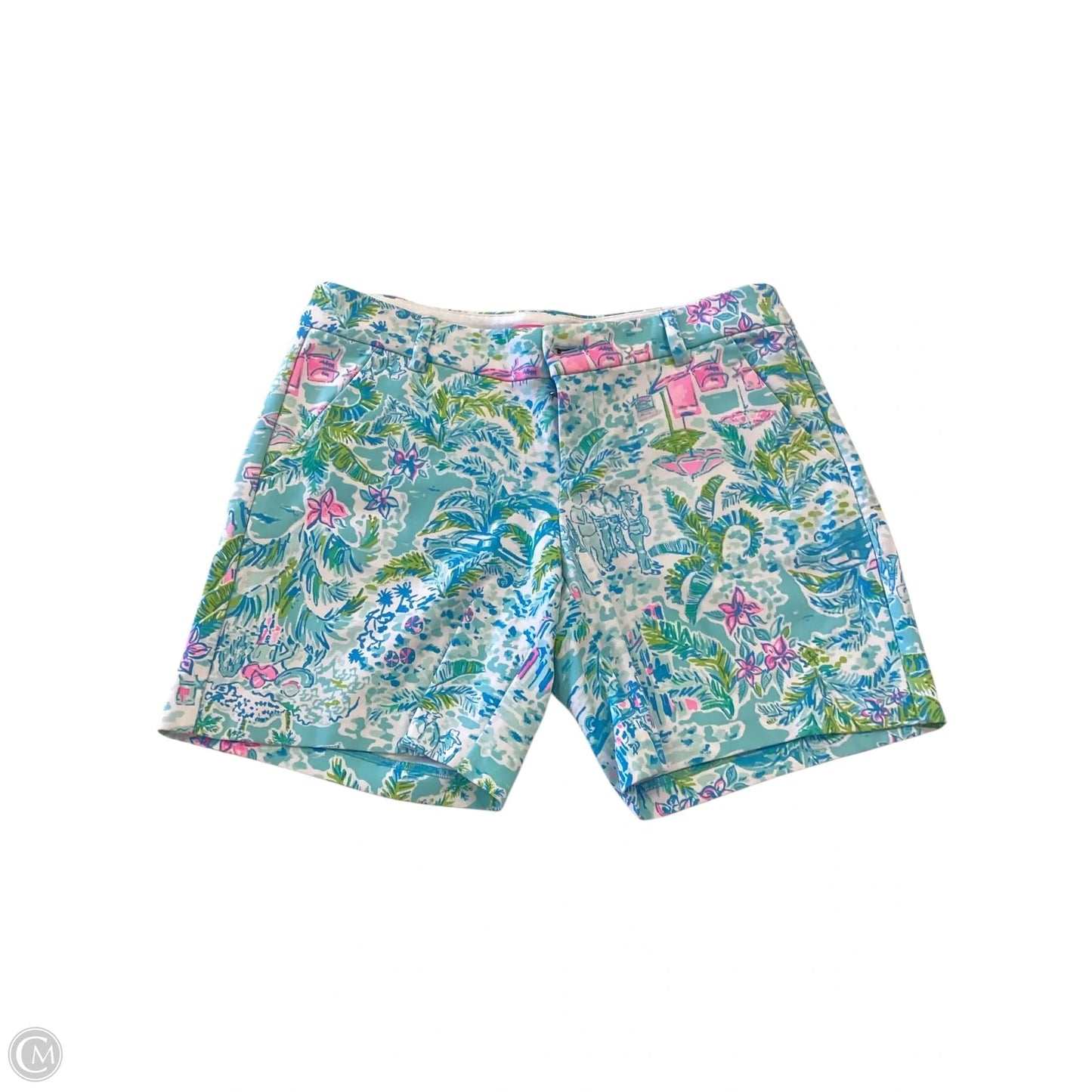 Shorts Designer By Lilly Pulitzer In Blue & Green, Size: 4