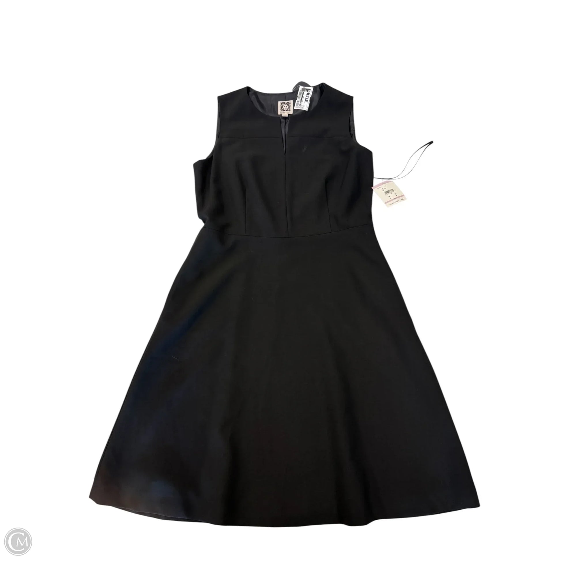 anne klein black sleeveless dress Anne Klein Draped Sleeveless Sequin Sheath Midi Dress - Anne Black