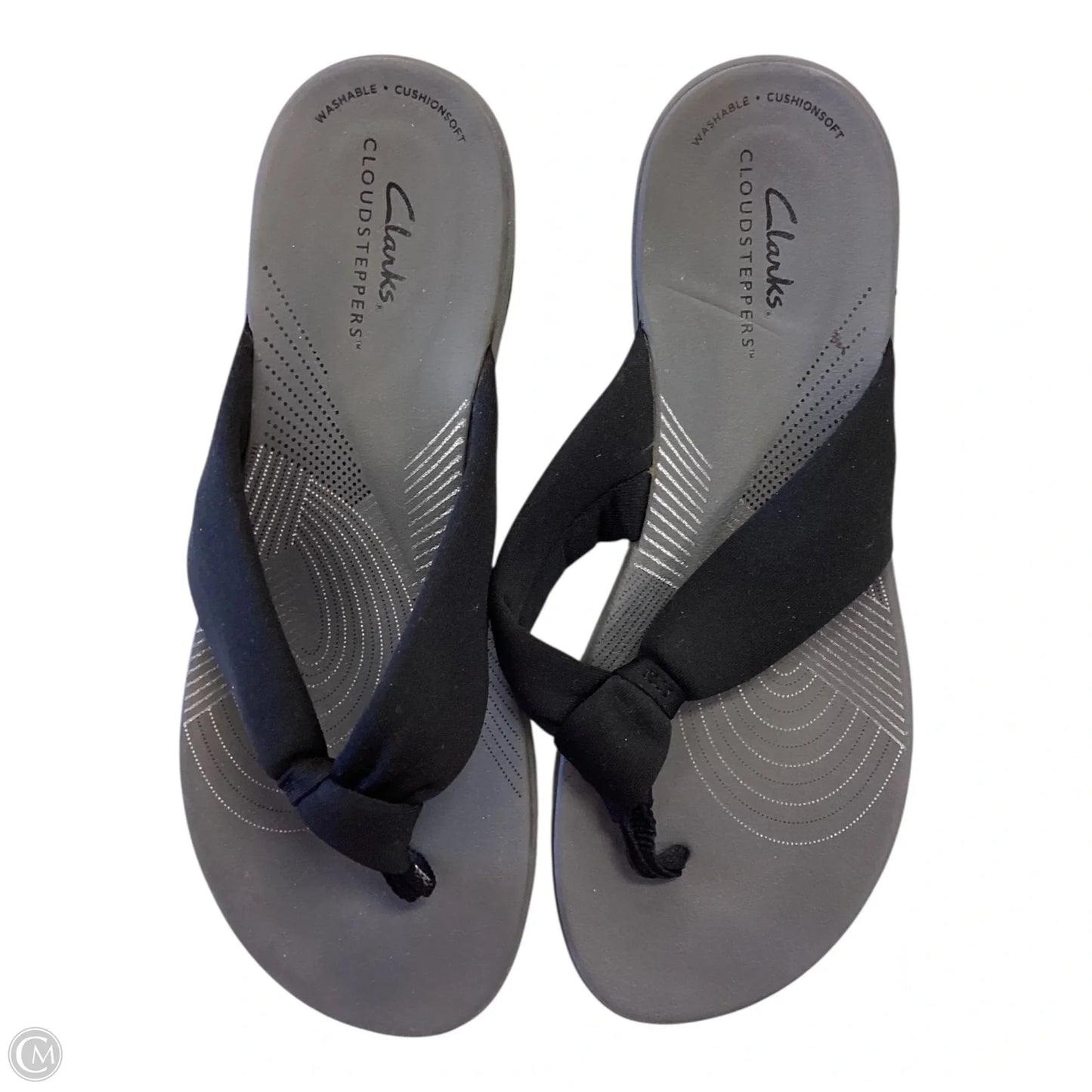 Sandals Heels Wedge By Clarks In Black, Size: 8