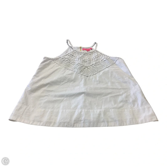 Top Sleeveless Designer By Lilly Pulitzer In White, Size: 4