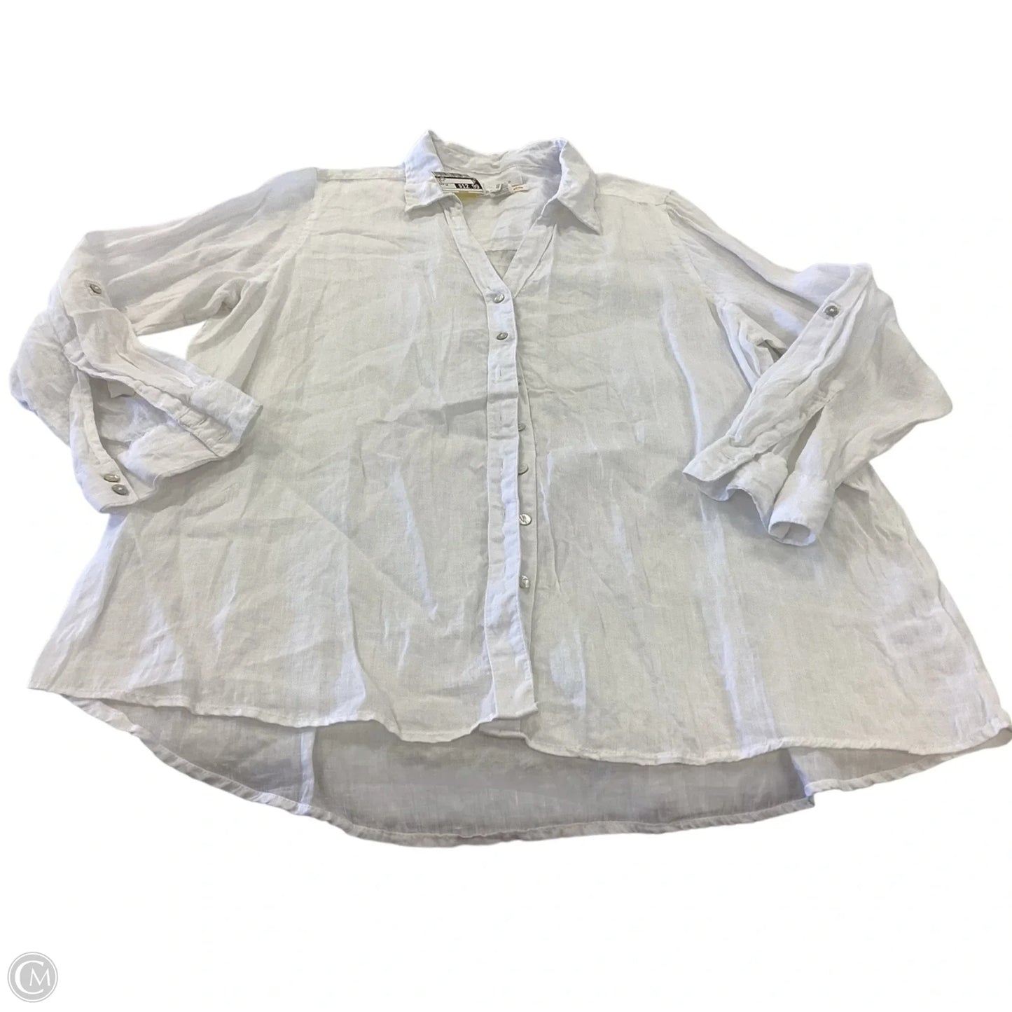 Top Long Sleeve By C And C In White, Size: 1x