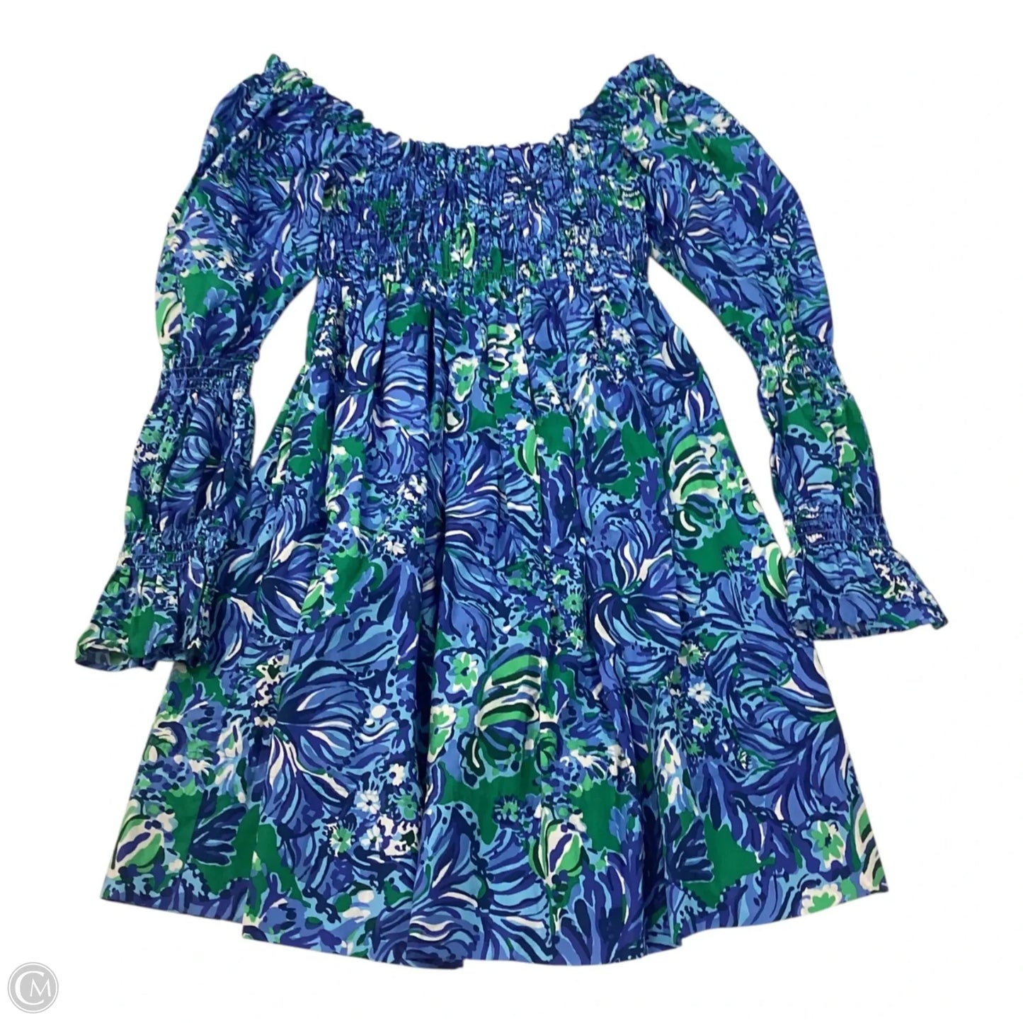 Dress Designer By Lilly Pulitzer In Blue & Green, Size: Xs