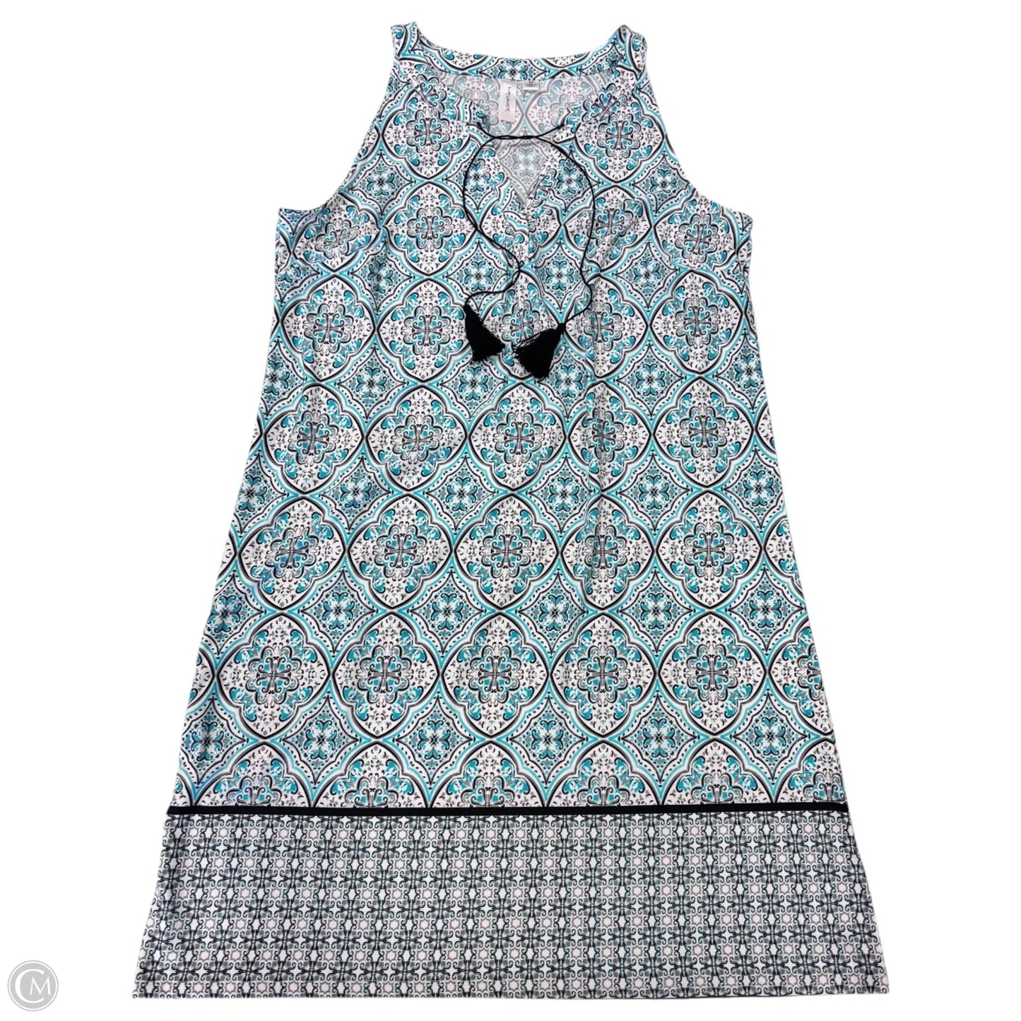 Dress Casual Short By Tacera In Blue & Grey, Size: M