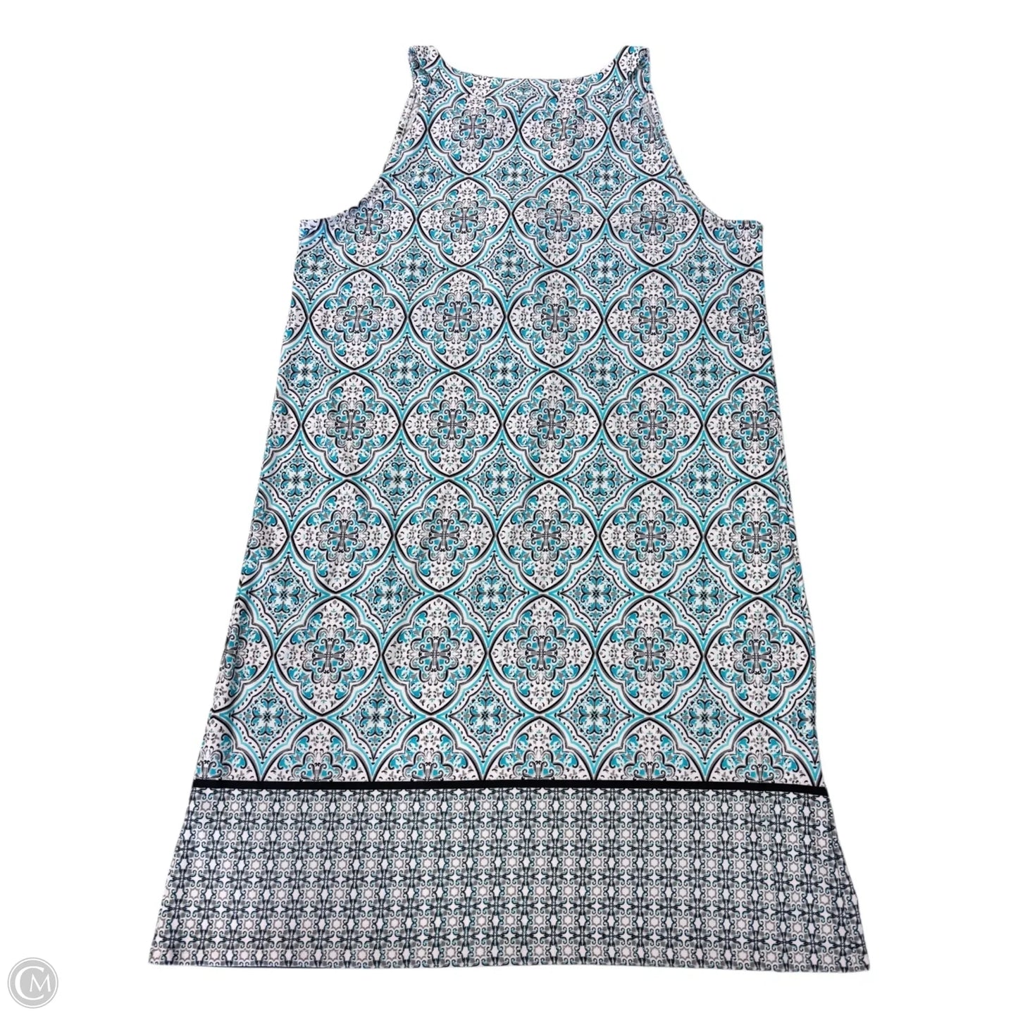 Dress Casual Short By Tacera In Blue & Grey, Size: M