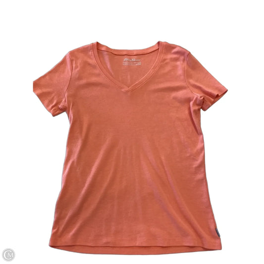 Top Short Sleeve Basic By Eddie Bauer In Orange, Size: L