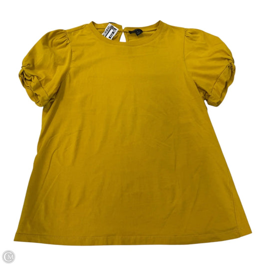 Blouse Short Sleeve By J. Crew In Yellow, Size: L