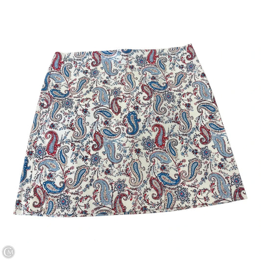 Skirt Maxi By Ann Taylor In Blue & Red & White, Size: 16