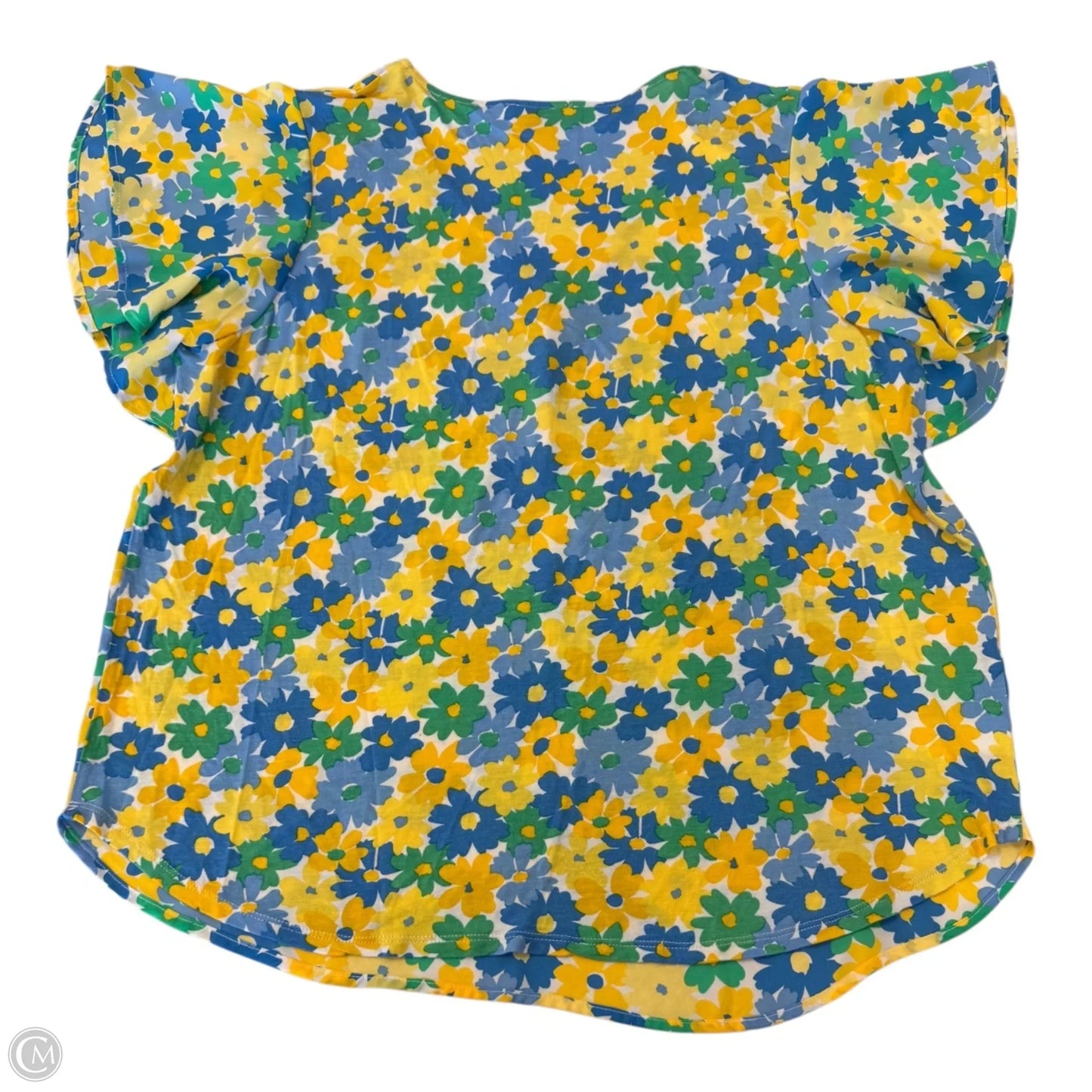 Blouse Short Sleeve By Loft In Floral Print, Size: Lp