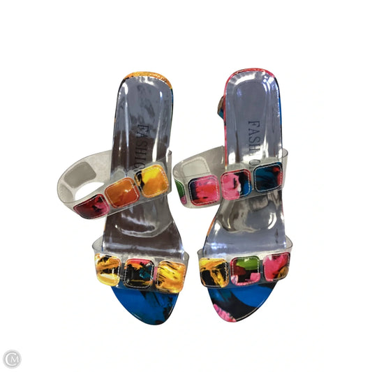 Shoes Heels Block By Clothes Mentor In Multi-colored, Size: 8.5