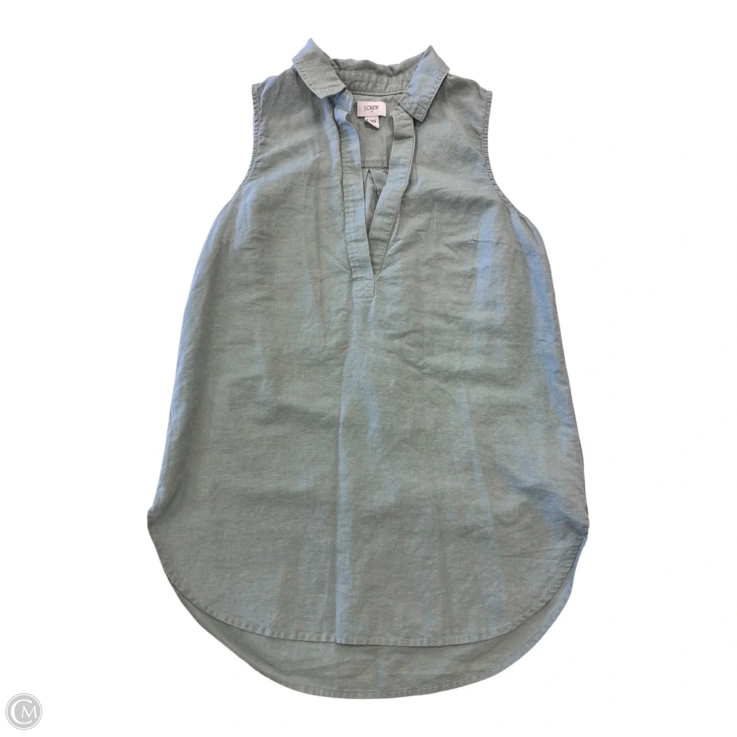 Top Sleeveless By J. Crew In Green, Size: Xxs