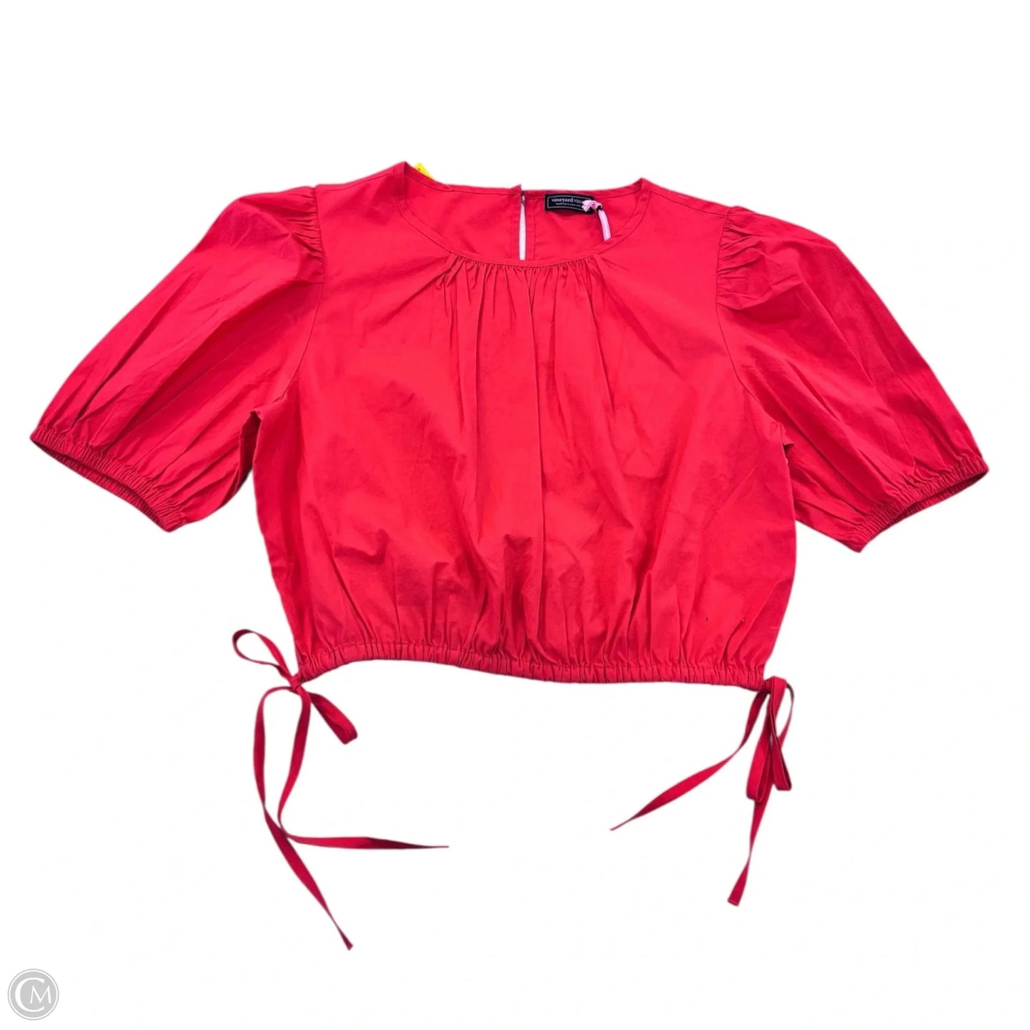 Blouse Short Sleeve By Vineyard Vines In Red, Size: L