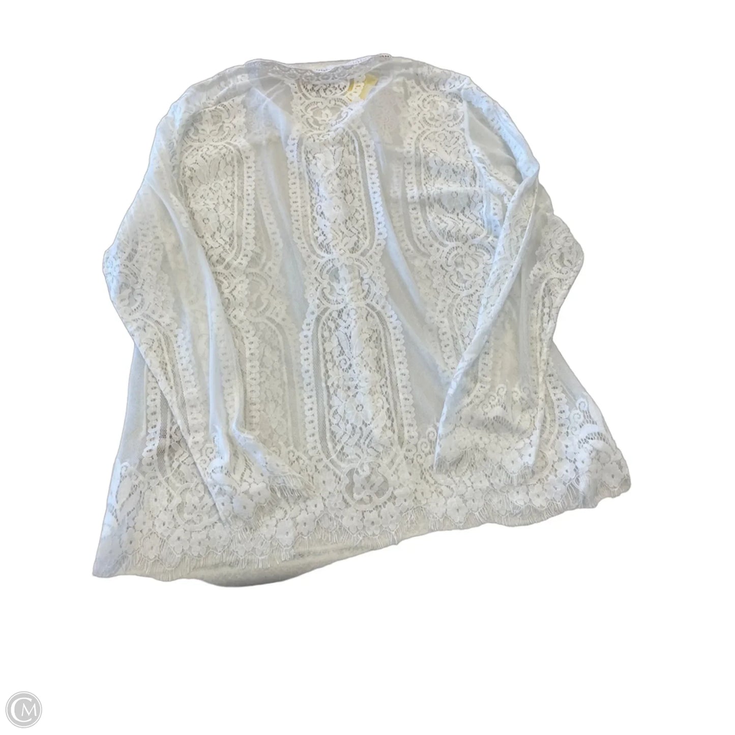 Top Long Sleeve By Soft Surroundings In White, Size: 1x