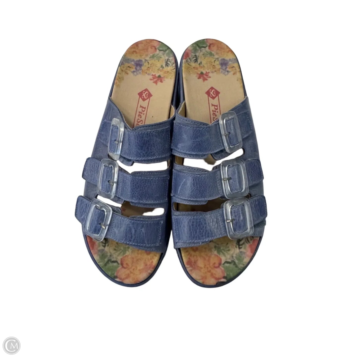 Sandals Flats By Clothes Mentor In Blue, Size: 9.5