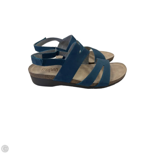 Sandals Heels Wedge By Munro In Blue, Size: 10