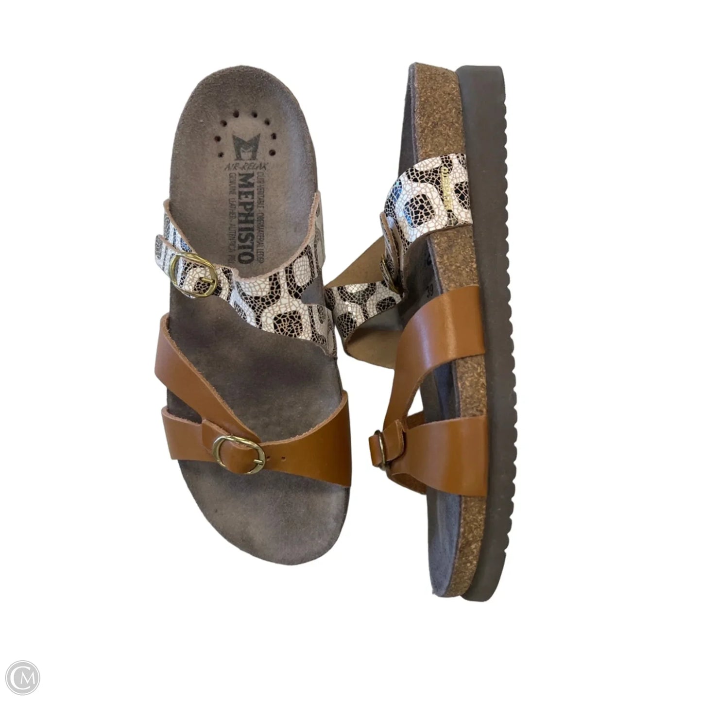 Sandals Flats By Mephisto In Animal Print, Size: 8.5