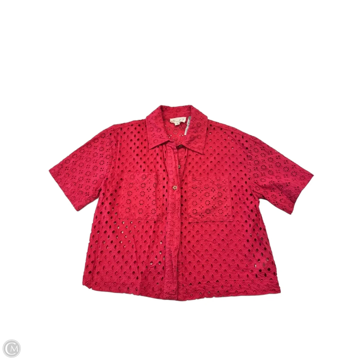 Top Short Sleeve By Marled In Red, Size: S