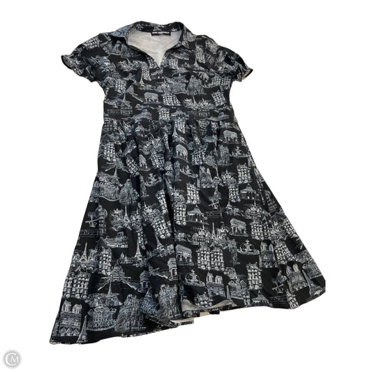 Dress Designer By Karl Lagerfeld In Black & Grey, Size: M