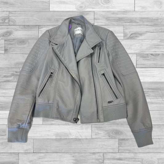 Grey Jacket Moto Leather Guess, Size S