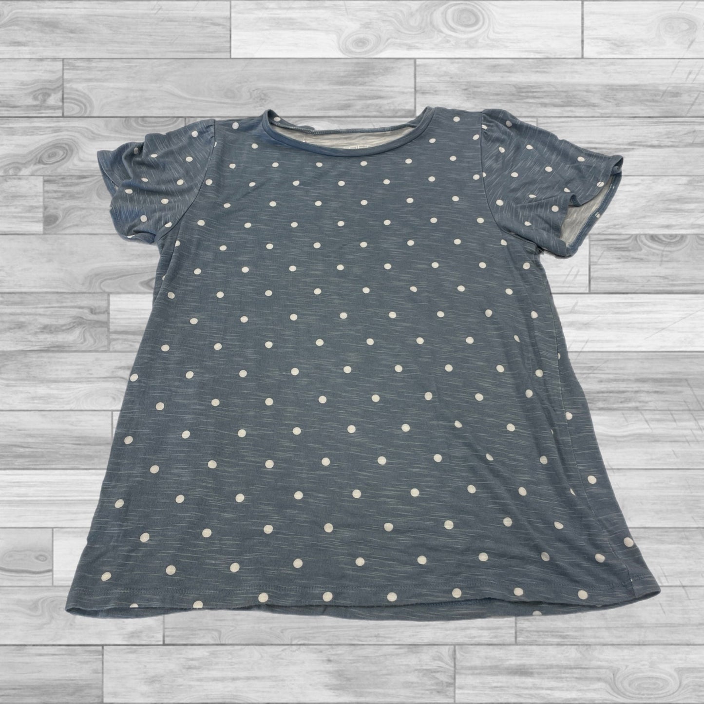 Top Short Sleeve Basic By Loft In Grey, Size: 10