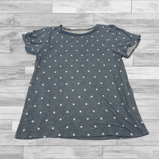Top Short Sleeve Basic By Loft In Grey, Size: 10