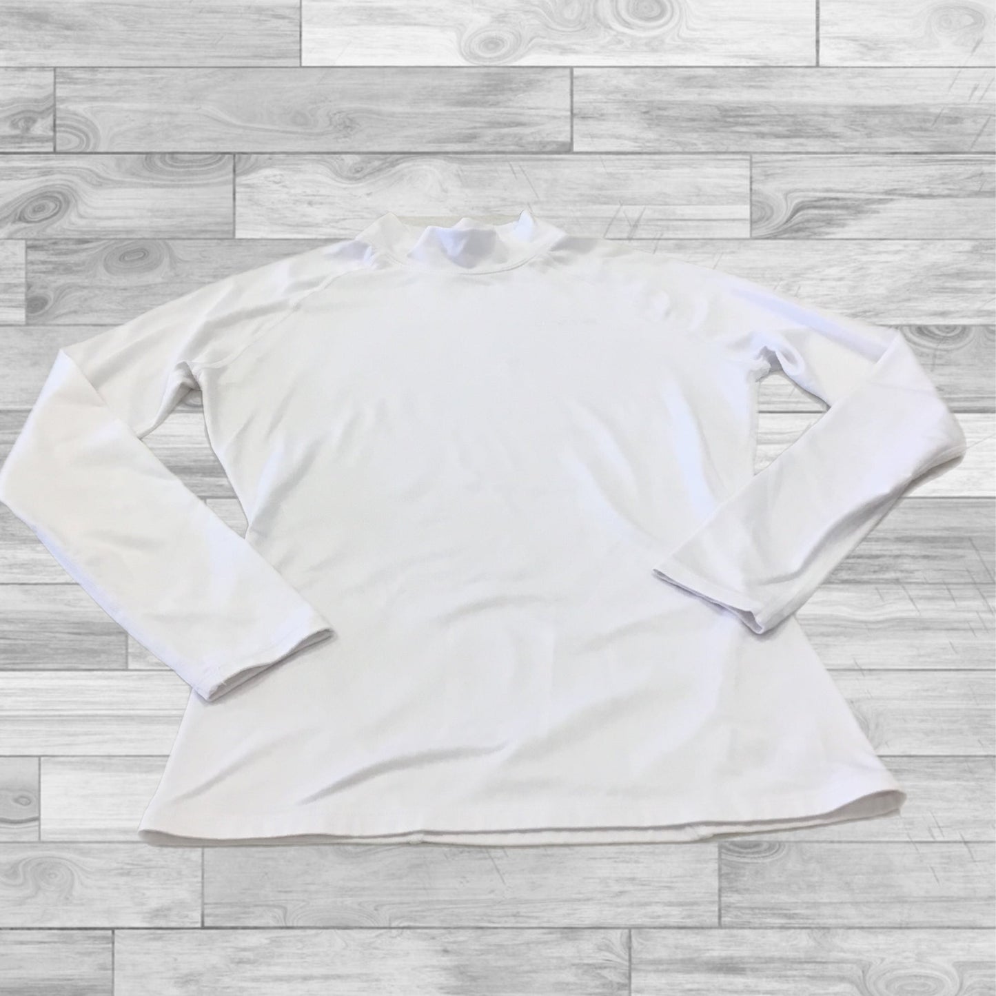 Athletic Top Long Sleeve Crewneck By Clothes Mentor In White, Size: M