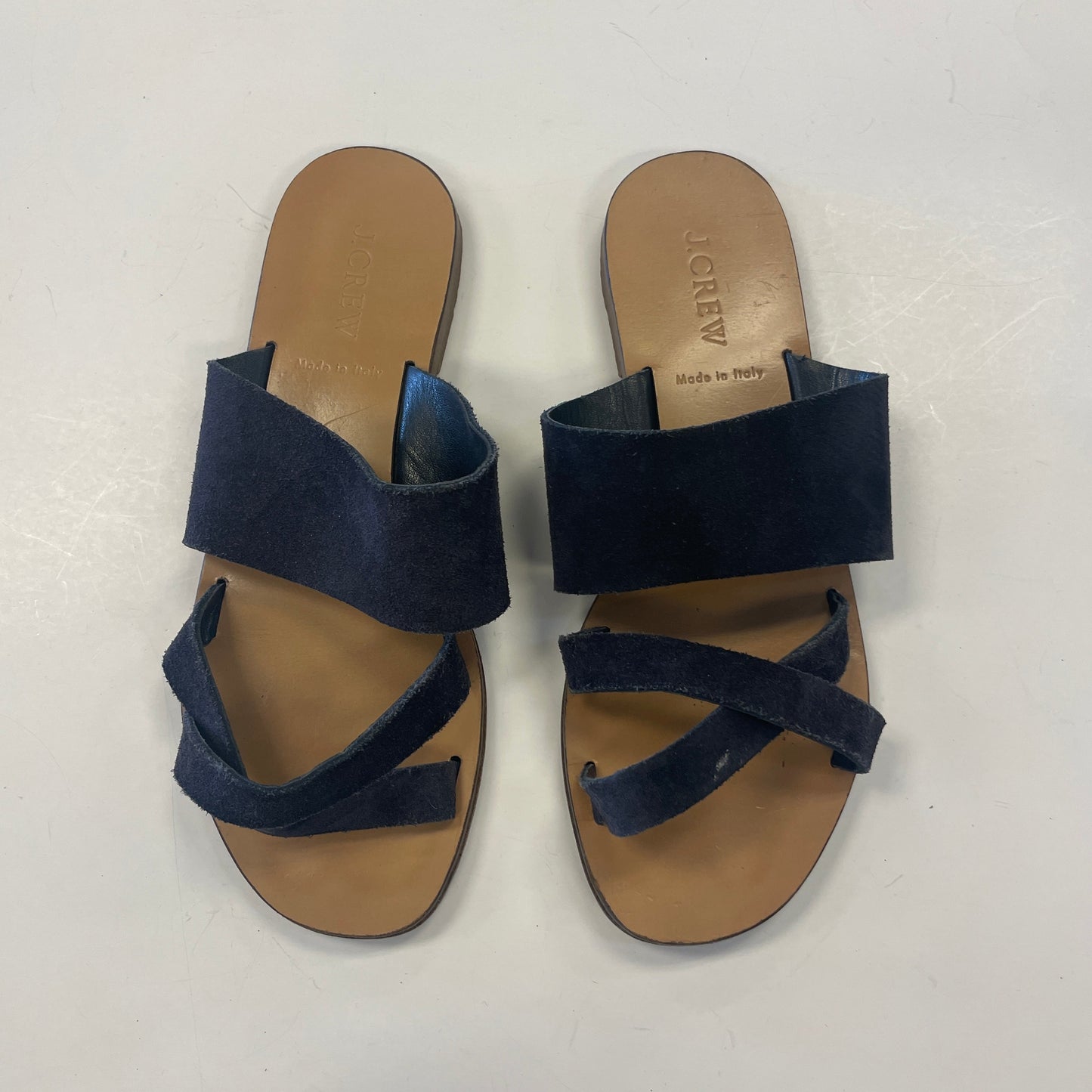 Sandals Flats By J. Crew In Navy, Size: 7