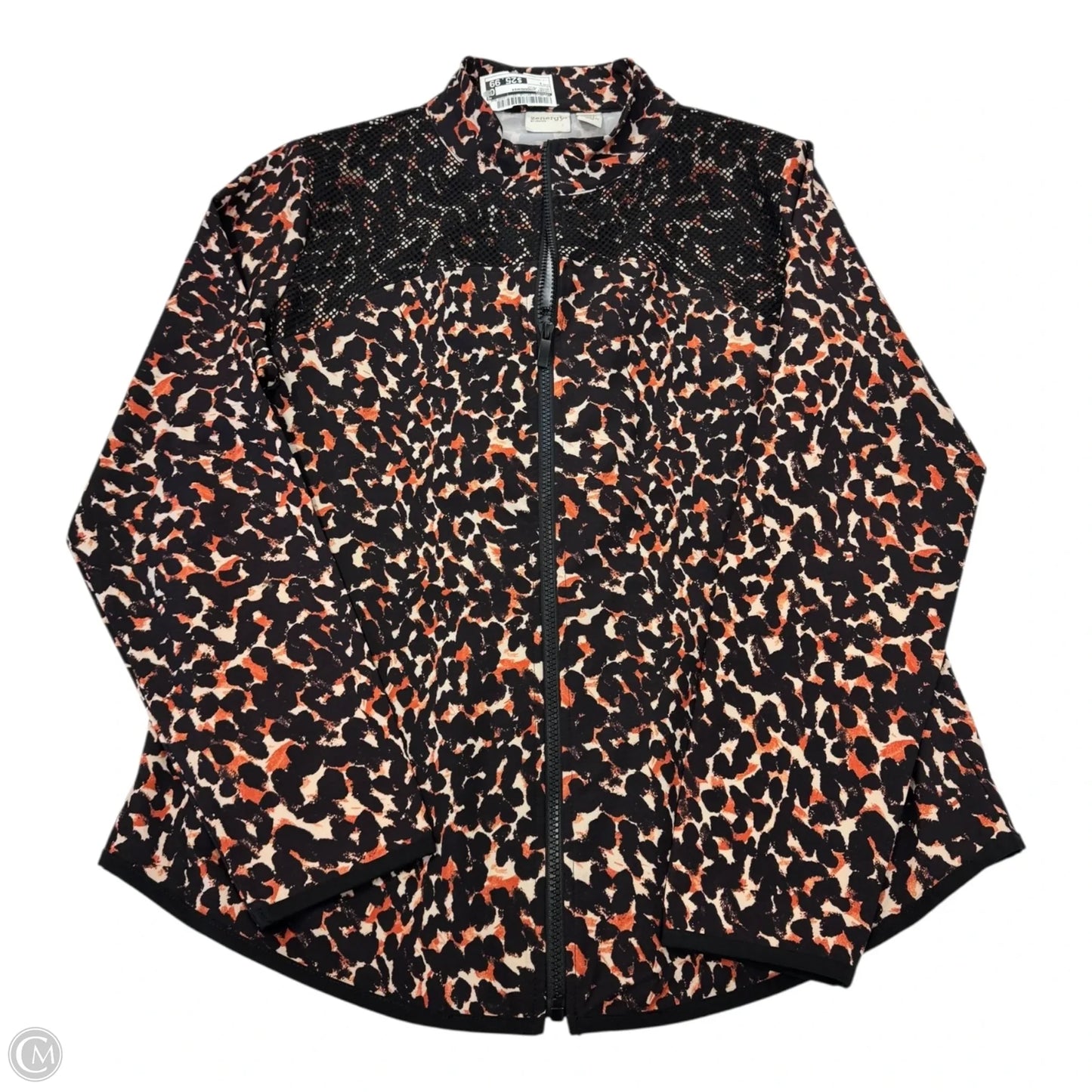Jacket Windbreaker By Chicos In Animal Print, Size: 1 (M)