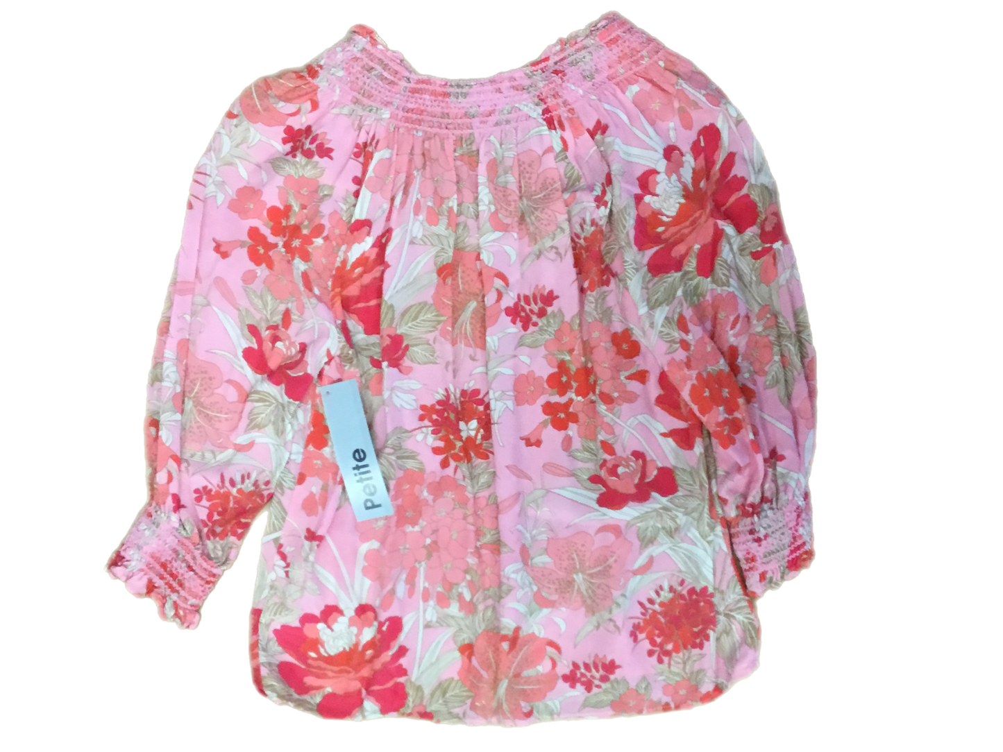 Top 3/4 Sleeve By Talbots In Floral Print, Size: Petite   S