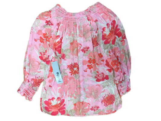 Top 3/4 Sleeve By Talbots In Floral Print, Size: Petite   S