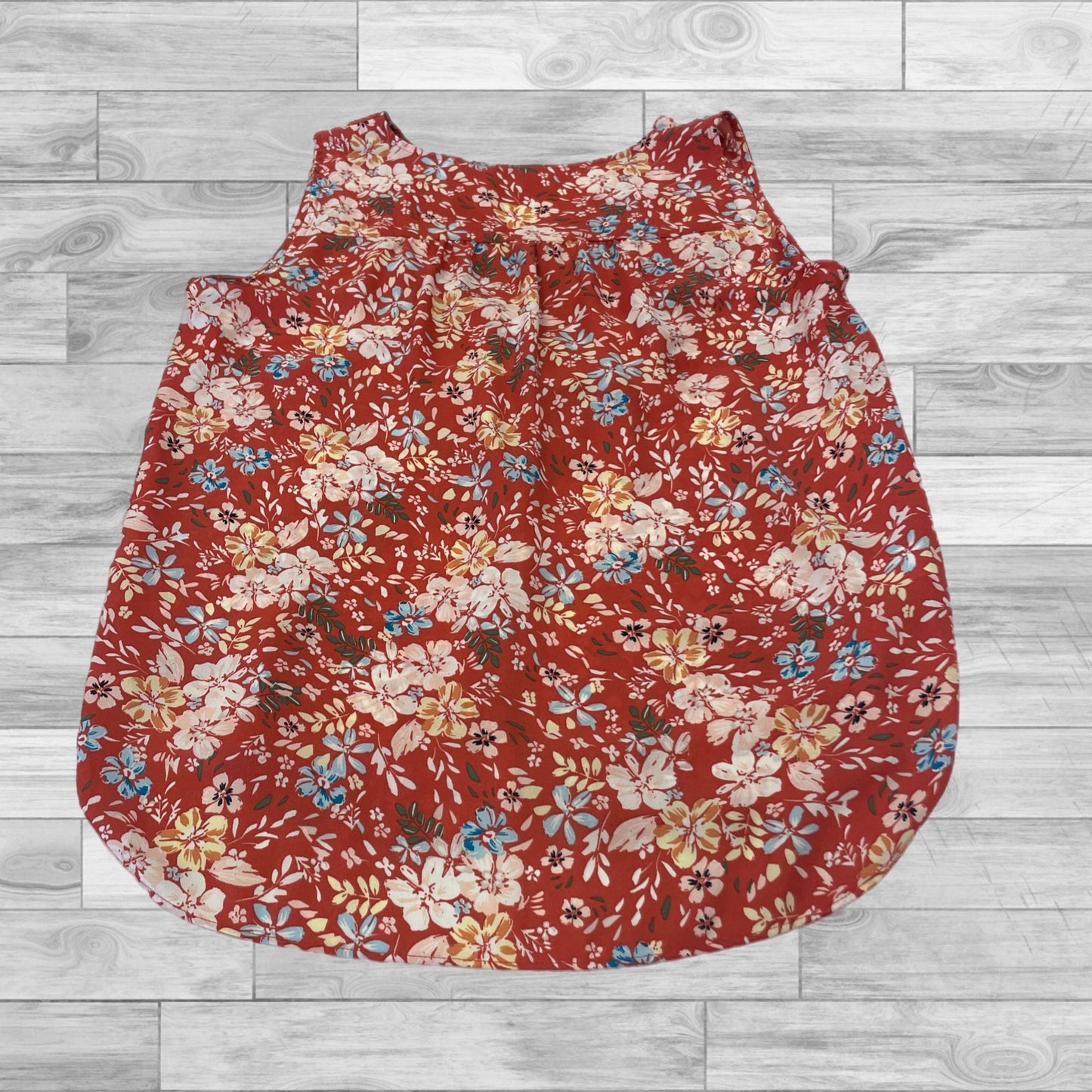 Orange Top Sleeveless Loft, Size Xs