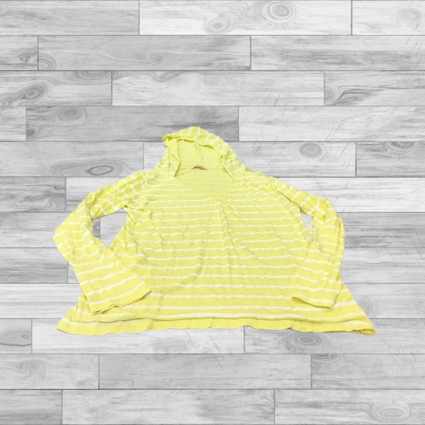 Top Long Sleeve By Fresh Produce In Yellow, Size: L