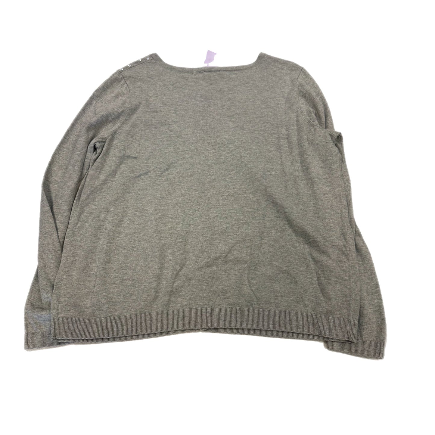 Top Long Sleeve By Talbots In Grey, Size: 1x