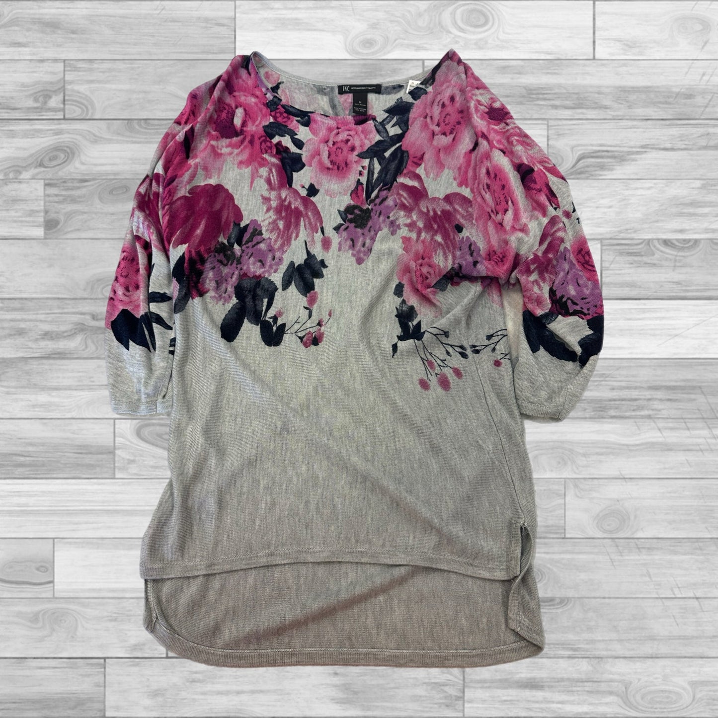 Top Long Sleeve By Inc In Floral Print, Size: M