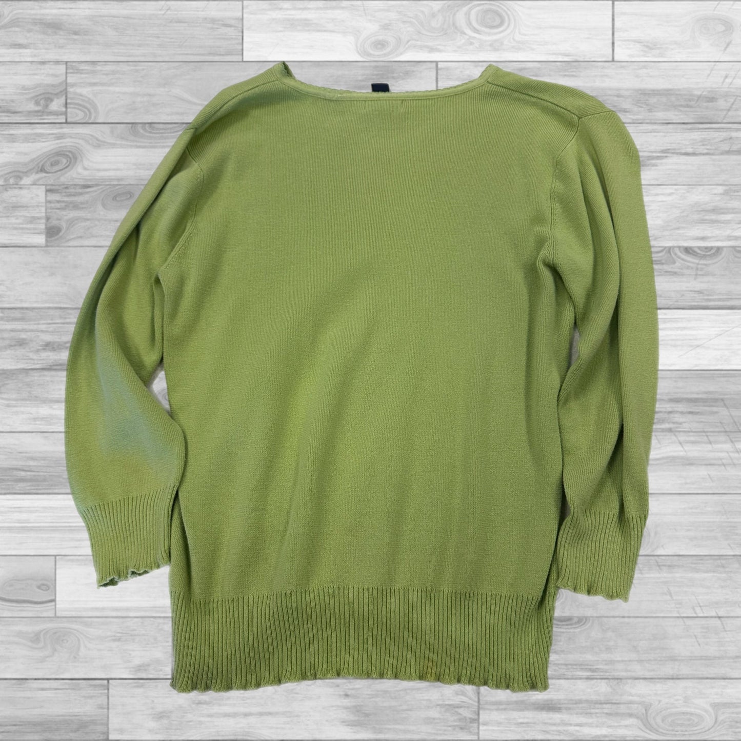 Top 3/4 Sleeve By Gap In Green, Size: M