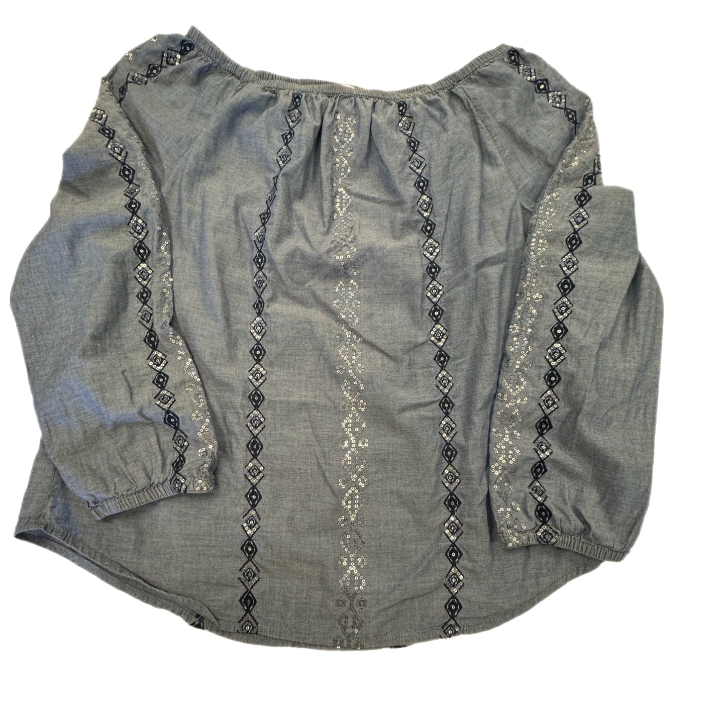 Top Long Sleeve By Chicos In Blue, Size: 2