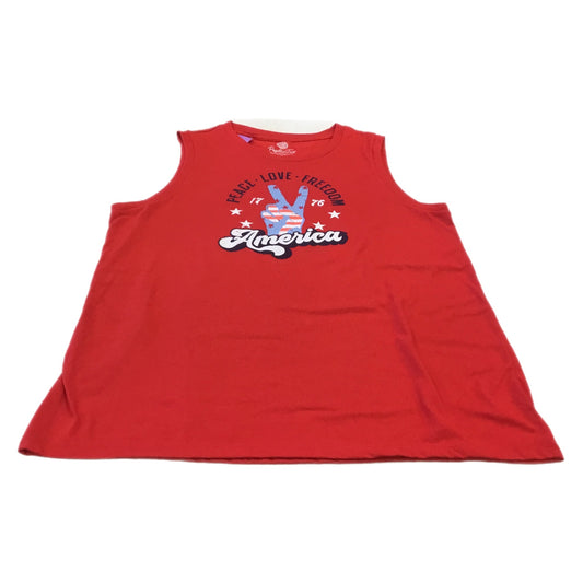 Top Sleeveless By Clothes Mentor In Red, Size: Xl