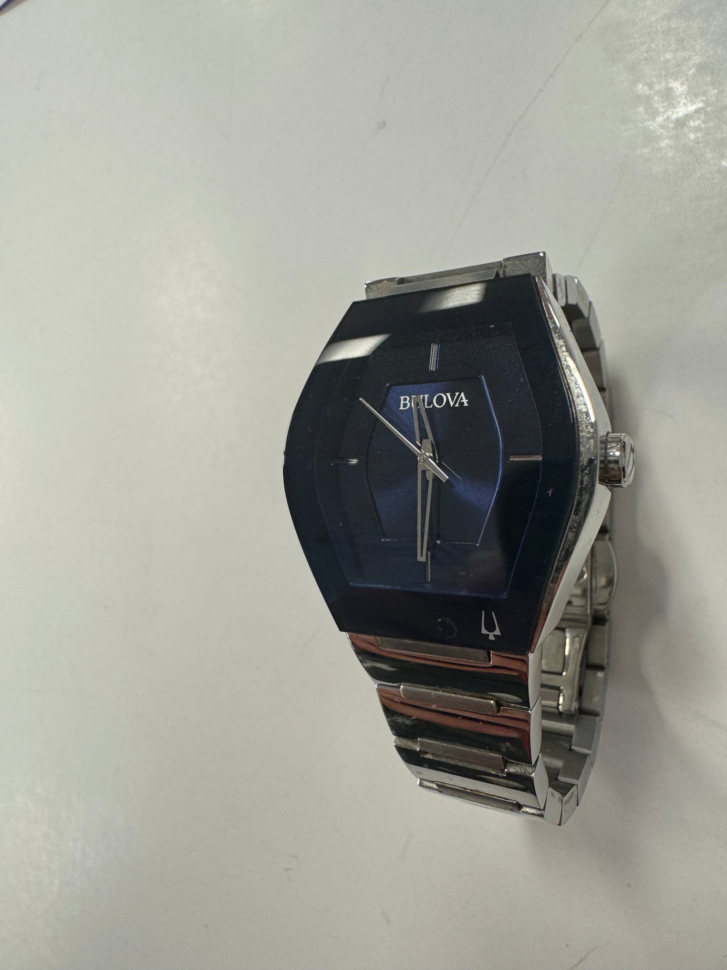 Blue & Silver Watch Bulova