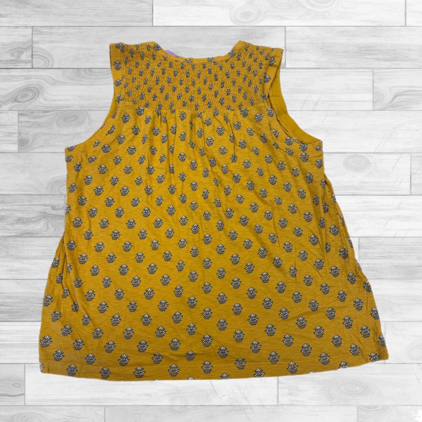 Yellow Top Sleeveless Lucky Brand, Size L