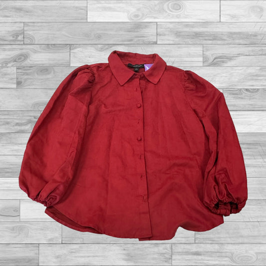 Top Long Sleeve By Marc New York In Red, Size: S