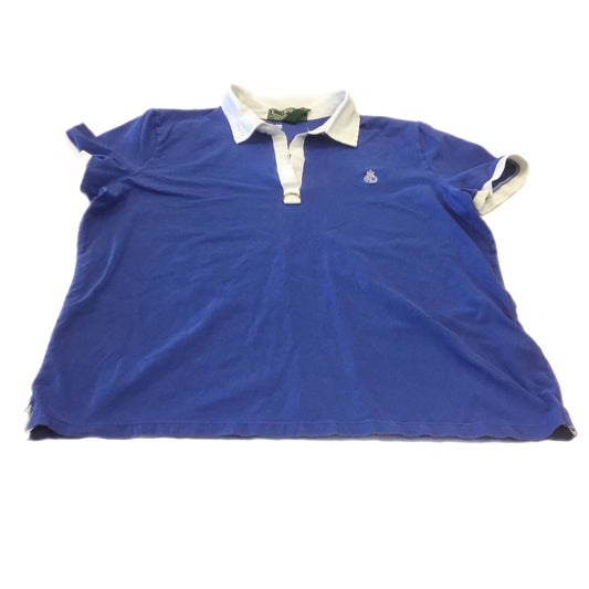 Blue Top Short Sleeve Lauren By Ralph Lauren, Size Xl