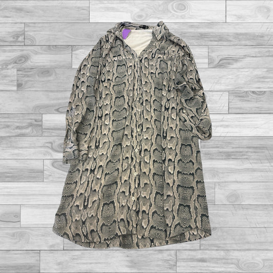 Snakeskin Print Dress Casual Short Express, Size M