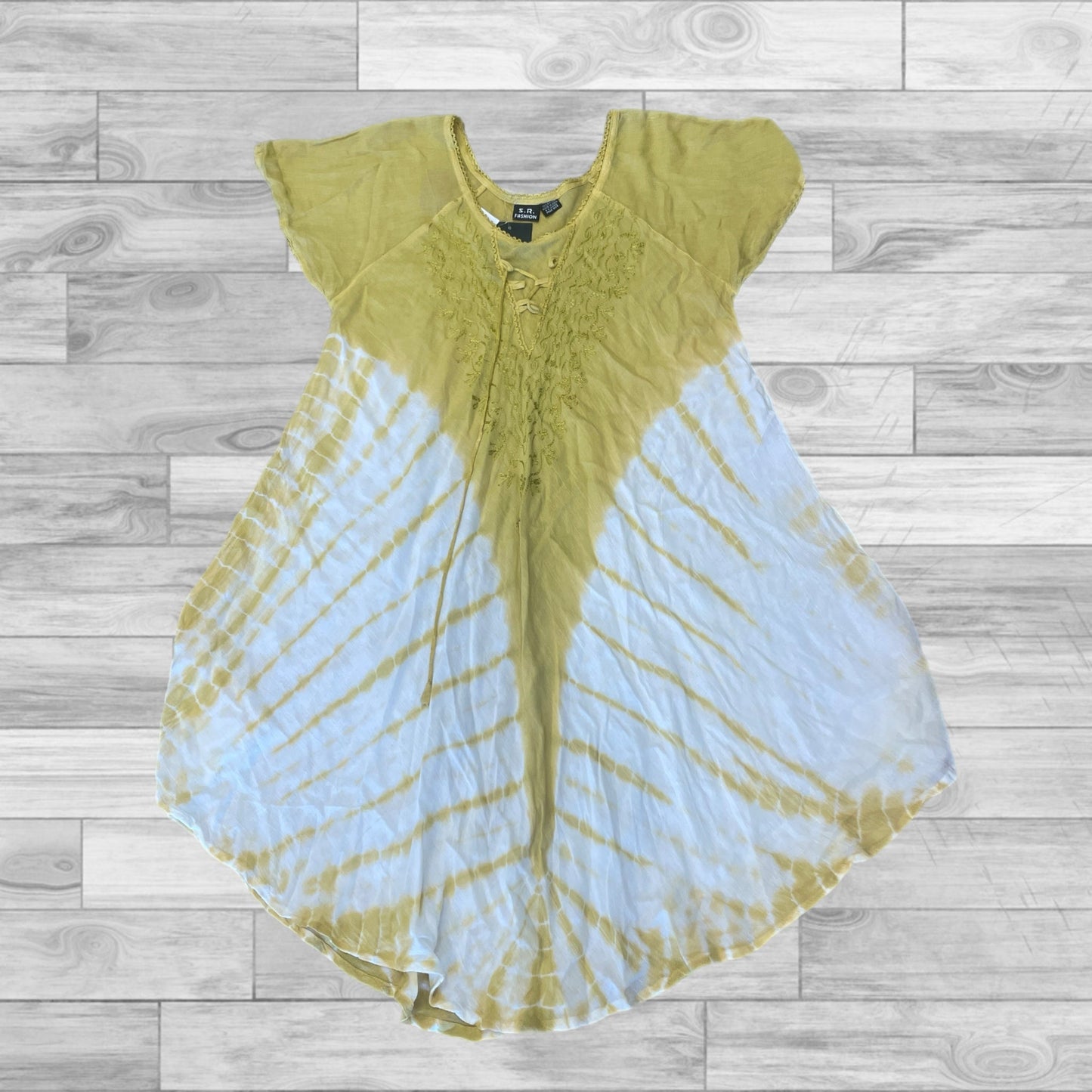 Yellow Dress Casual Short Clothes Mentor, Size Xl