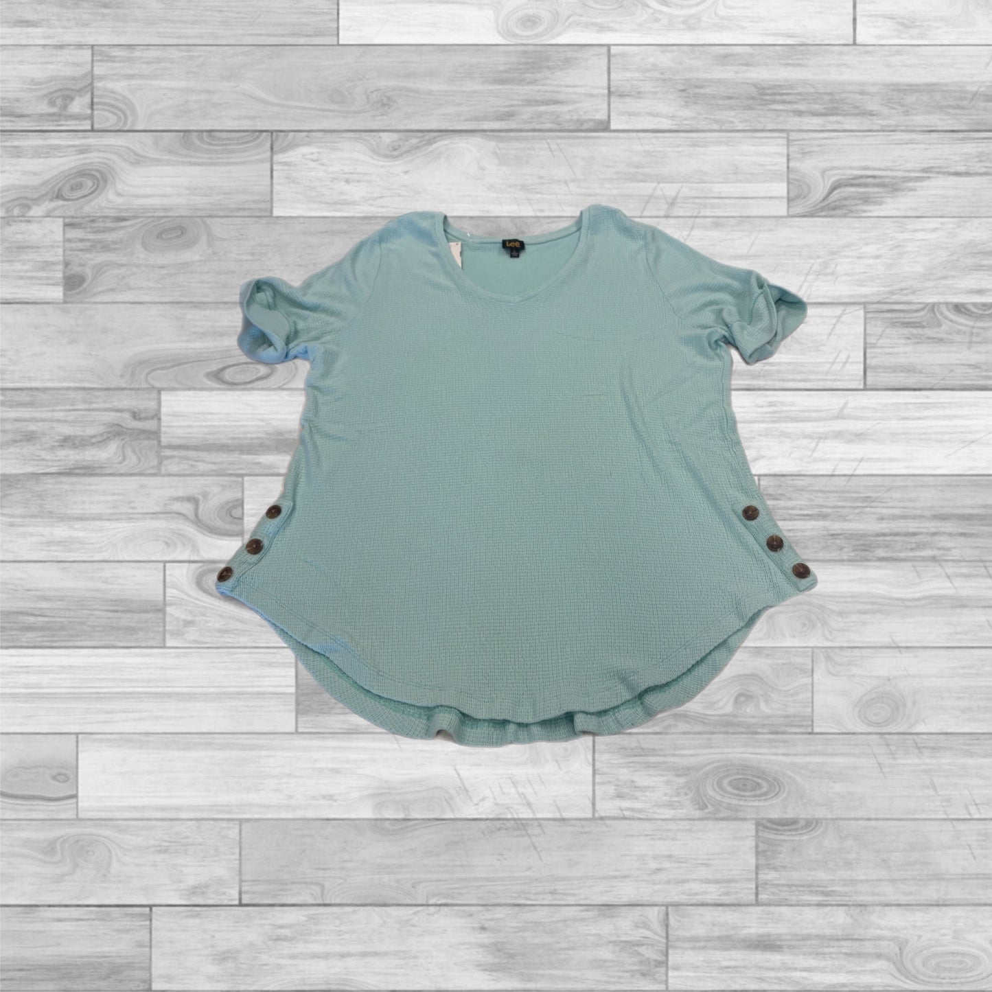 Top Short Sleeve Basic By Lee In Teal, Size: L