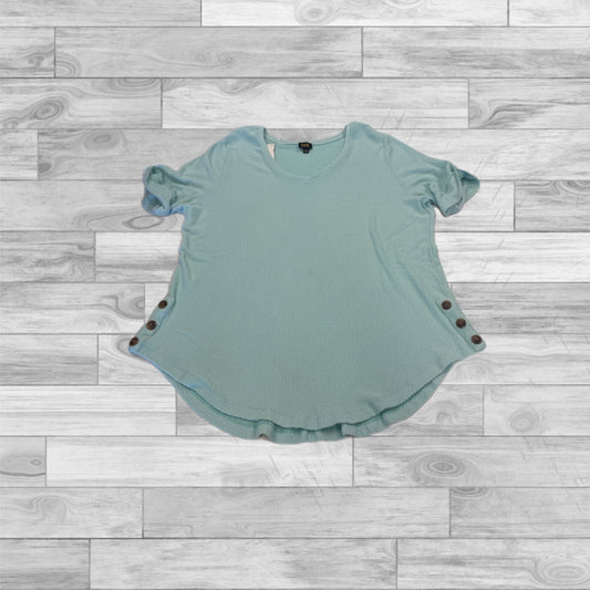 Top Short Sleeve Basic By Lee In Teal, Size: L