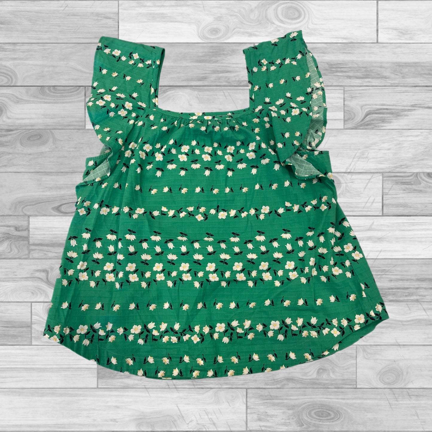 Green Top Short Sleeve Ann Taylor, Size M